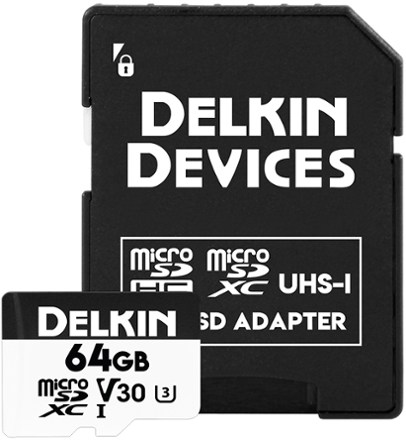 Delkin Devices UHS-I microSDXC Preferred Outdoor Memory Card with SD Adapter - 64 GB