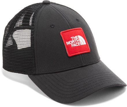 black north face trucker hat