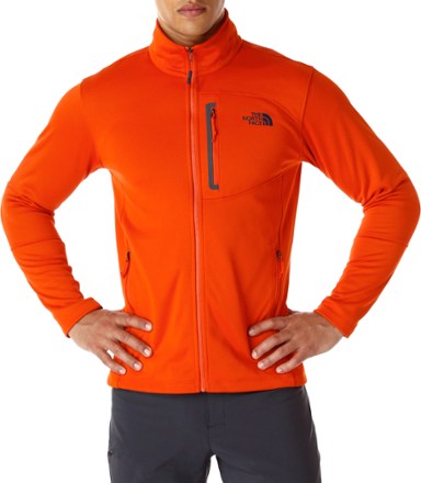 north face fleece orange