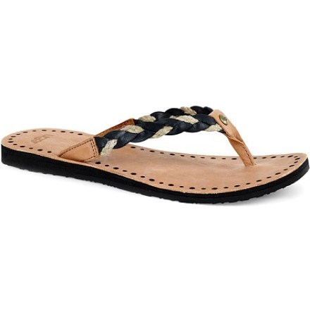 ugg leather flip flops womens