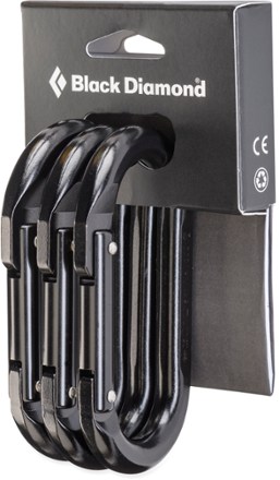 Below is the newest version of Black Diamond Oval Carabiner - Package of 3