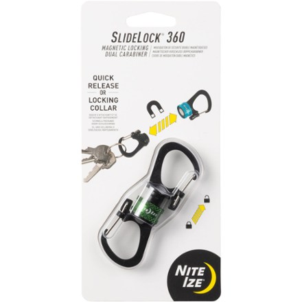 SlideLock 360 Magnetic Locking Dual Carabiner