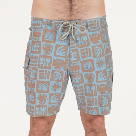 Outerknown Uomo, Pantaloncino Da Mare Apex Boardshorts Kelly Slater, Taglia 32, Arancione