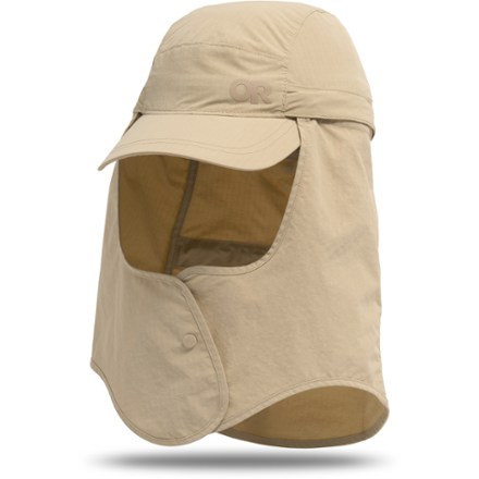 Chapeau Outdoor Research Sun Runner - Kaki, Taille M - Avec Cape Et Bretelles - Occasion