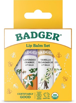 Badger Classic Lip Balm Set - Set of 4