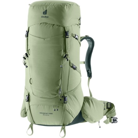 deuter aircontact pro 55+15 sl backpack - women' Women's 65+10L Hiking with Narrow Fit, 65+10 Liters frame for improved load transfer control and a VariSlide system for adjustable back length for a variety of torso sizes Deuter Aircontact Core 55+10 SL