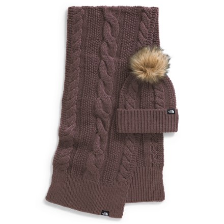 THE NORTH FACE Womens Oh Mega Fur Pom Beanie Brown One Size The North Face Women main image 4