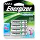 Energizer NiMH AAA Rechargeable Batteries - Package of 4